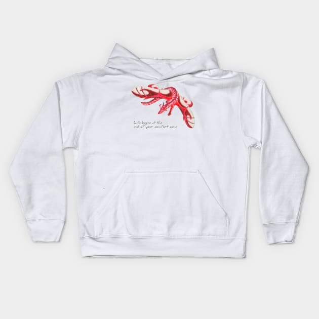 Tiny Atalanta Quote Kids Hoodie by Lycoris ArtSpark